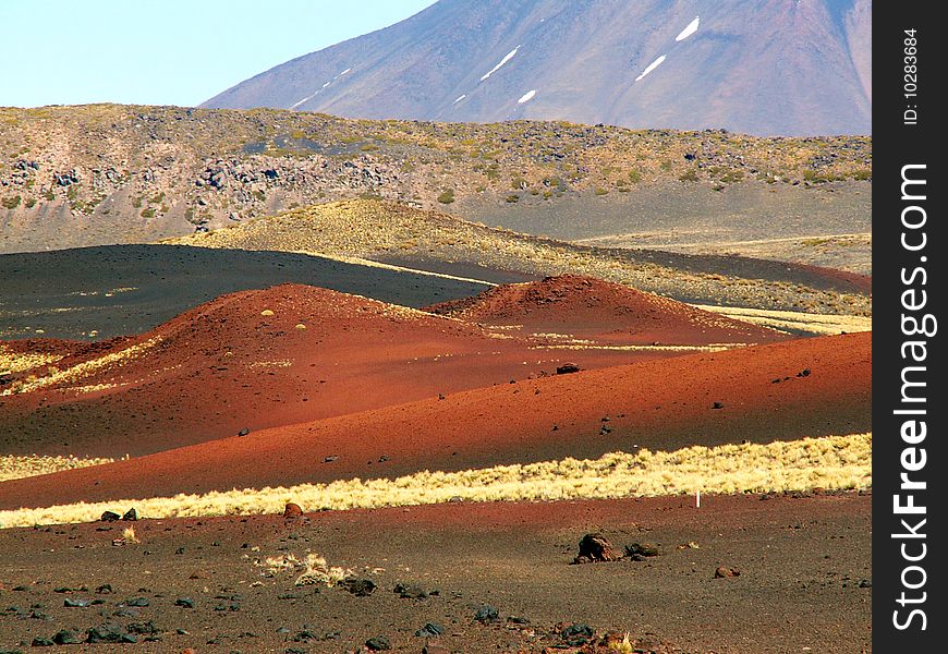 Volcanic sand in Payunia Provincial Park, Argentina