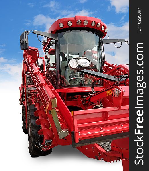 Potato harvester with clipping path