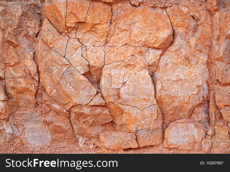 Close up of the sandstone texture