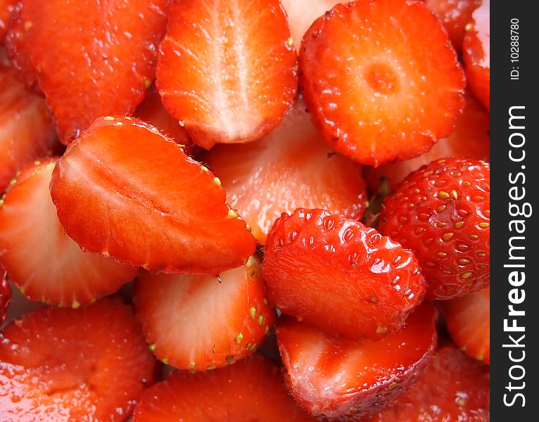 Many a ripe tasty strawberry. Many a ripe tasty strawberry