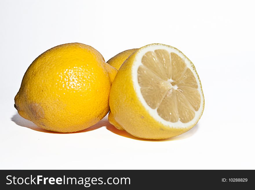 This are lemons isolated over white