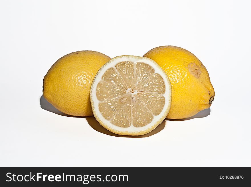 Lemons Isolated Over White