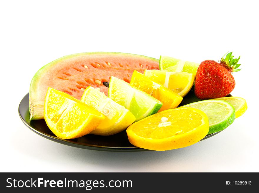 Watermelon with Citrus segments and Strawberry