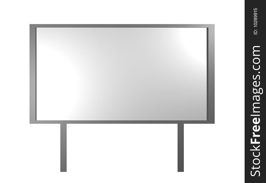 Billboard with isolated white background