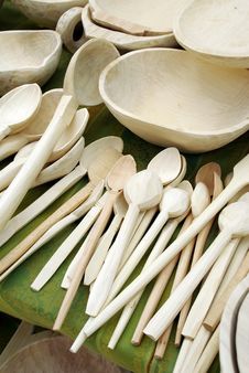 Romanian Wooden Spoons Stock Image Romanian Wooden Spoons Stock Image