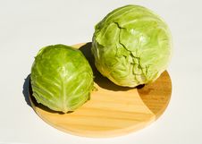 Two Heads Of Cabbage Stock Photos