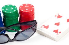 A Deck Of Cards And Casino Chips Stock Photography A Deck Of Cards And Casino Chips Stock Photography