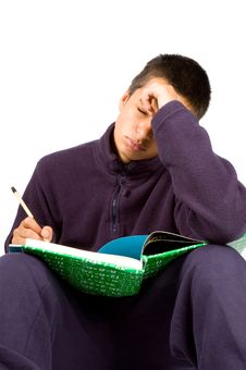 Pakistan Schoolboy Is Tired Making Homework Royalty Free Stock Images Pakistan Schoolboy Is Tired Making Homework Royalty Free Stock Images