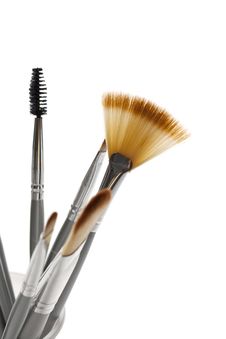 Cosmetic Brushes Royalty Free Stock Photography