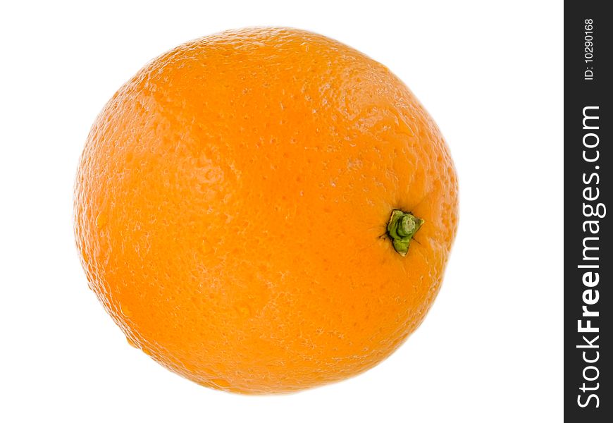 Fresh orange isolated on white background