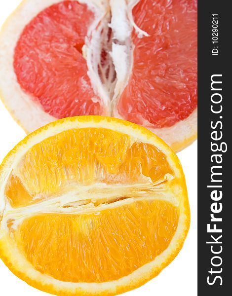 Grapefruit and orange