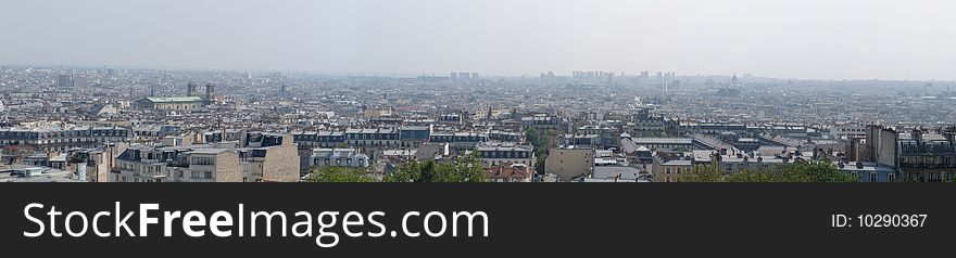 A view of Paris taken from Montmartre. A view of Paris taken from Montmartre