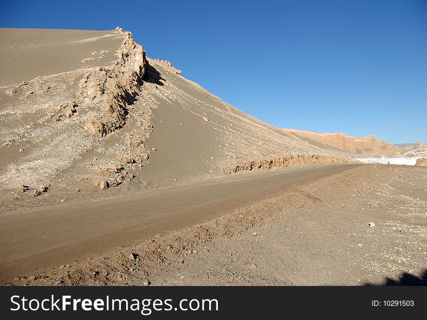 Road in the Atacama Desert - Chile, South America.