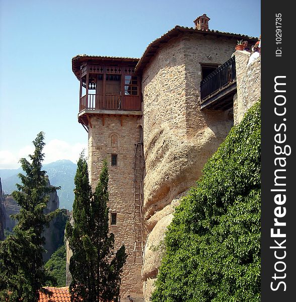 Ancient Monastery Roussano In Greece. Ancient Monastery Roussano In Greece