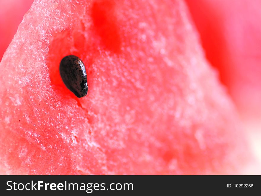 Detail of fresh watermelon slice