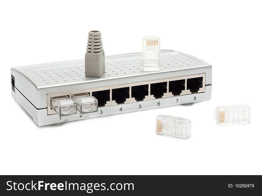 Eight port switch and connecters