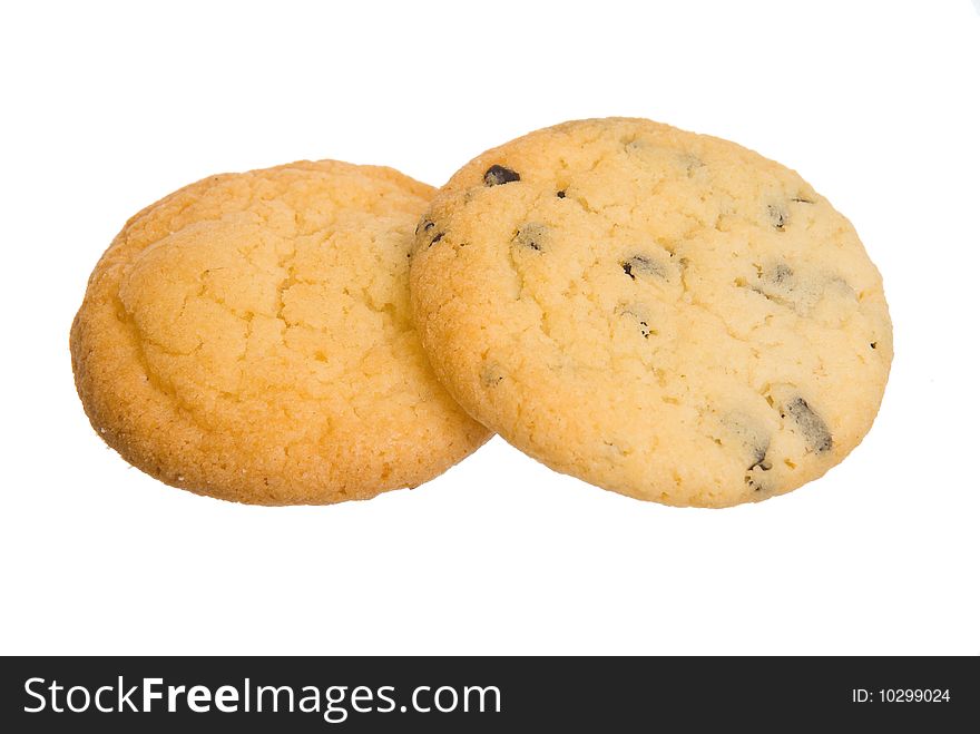 The sweet biscuit on white background (isolated). The sweet biscuit on white background (isolated)