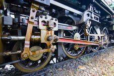 Old The Train Wheel, Of Vintage Steam Locomotive Stock Photos Old The Train Wheel, Of Vintage Steam Locomotive Stock Photos