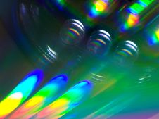 Play Of The Light On CD-disk Stock Images