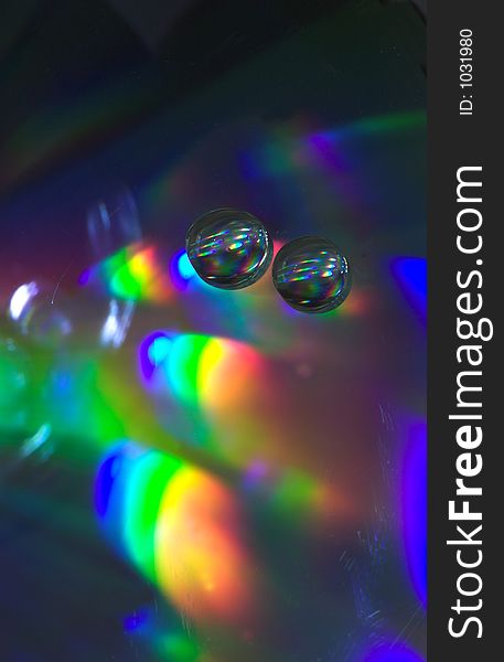 Abstraction light on the CD-disk. Abstraction light on the CD-disk