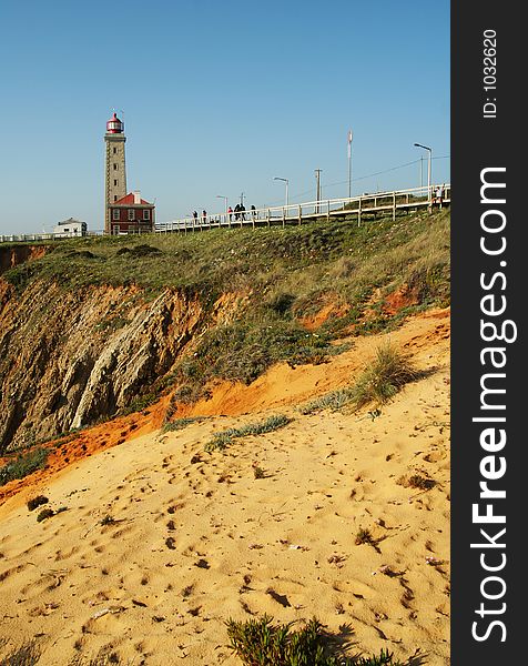 Lighthouse at the coastline