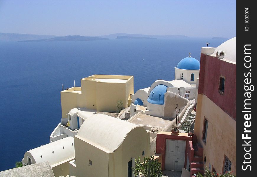 View of the beautiful island of Santorini with his beautiful buildings...