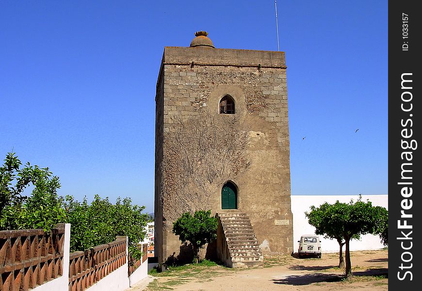 Tower of the old castle of the village of Redondo, Portugal. Tower of the old castle of the village of Redondo, Portugal.