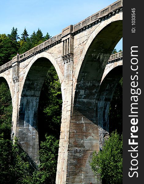 Old stone railroad bridge. Old stone railroad bridge