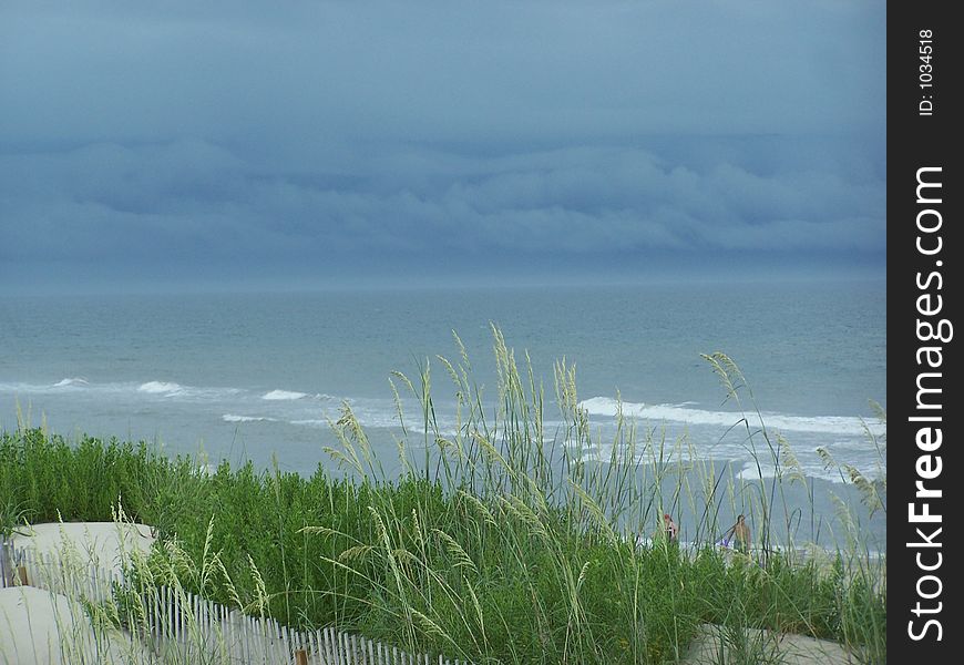 Rolling Storm On Beach