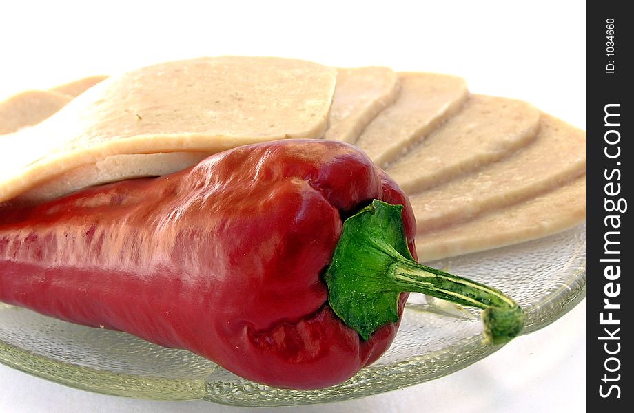 Paprika chili by meat. Paprika chili by meat