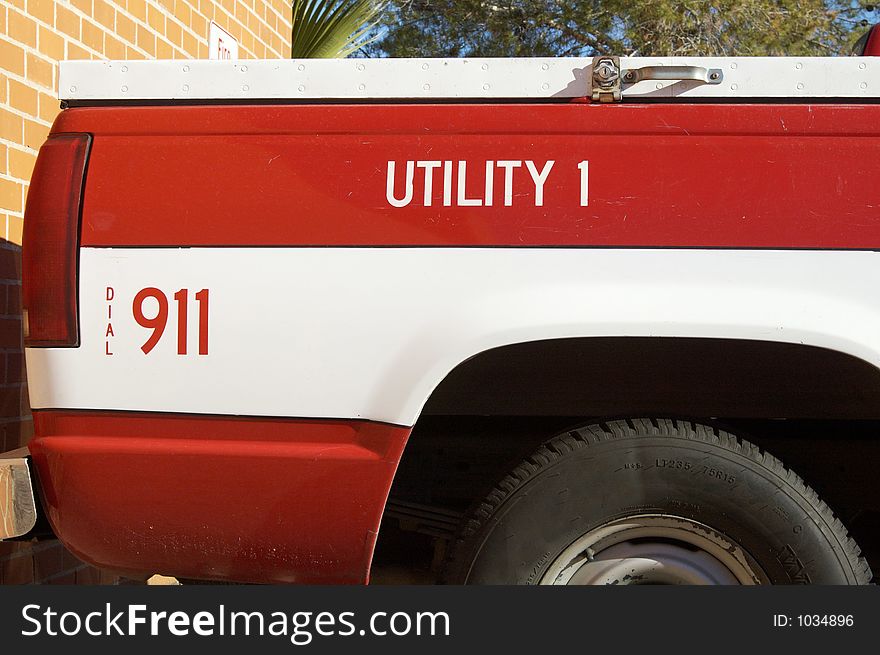 Fire department utility vehicle. Fire department utility vehicle.