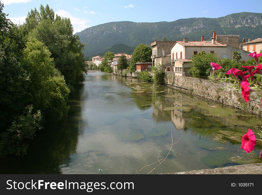 Aude river in Quillan, France