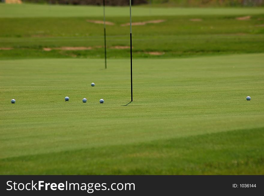 Scene from golf field.