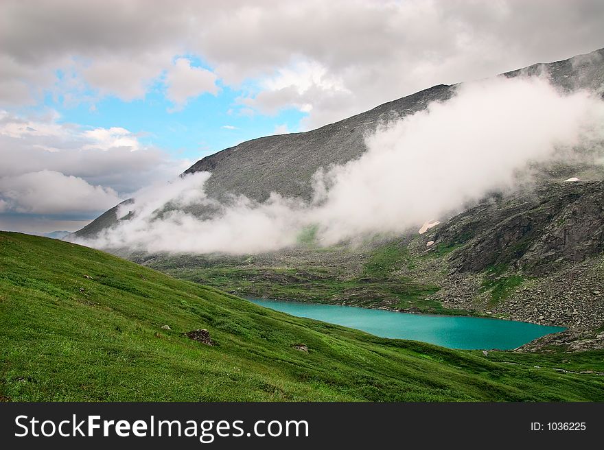 Lake and mountains. Altay. Russia.