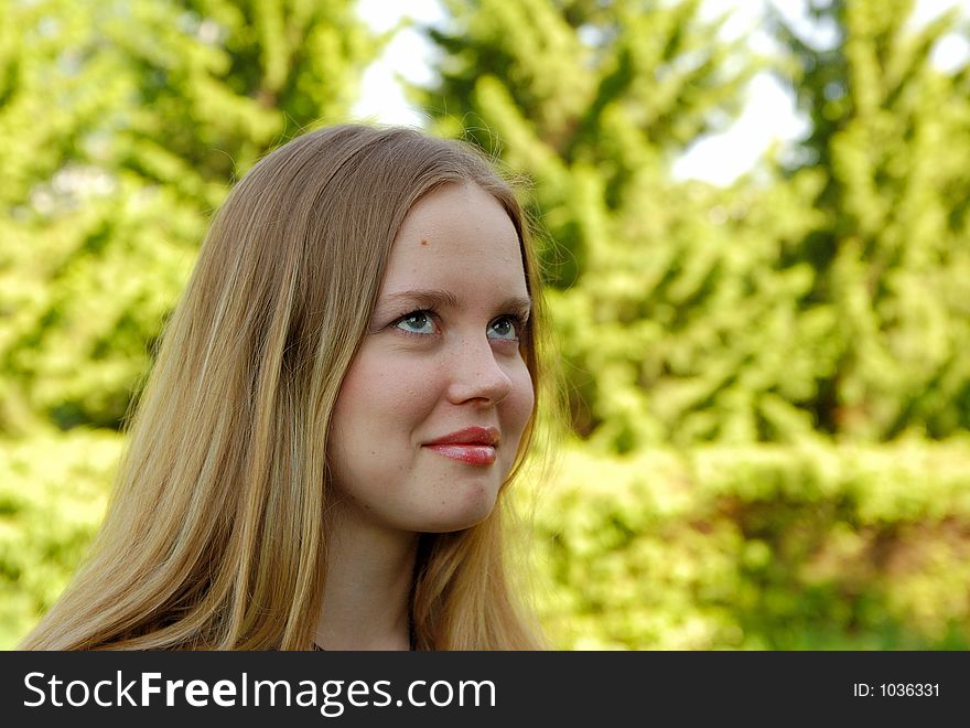 Beautiful Girl In Park