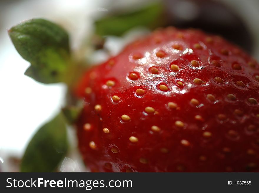 Macro shot of strawberry