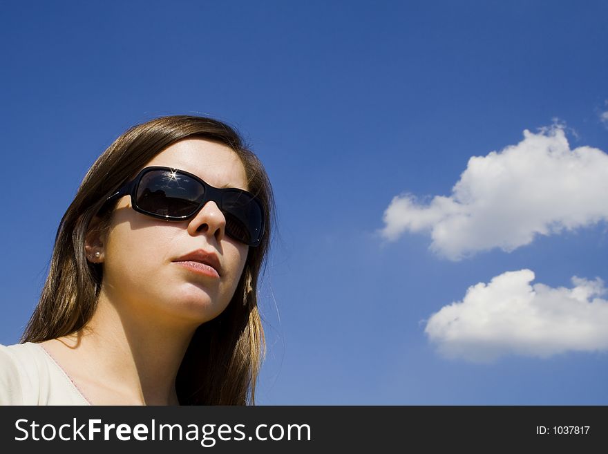 Cool and clouds in sunglasses