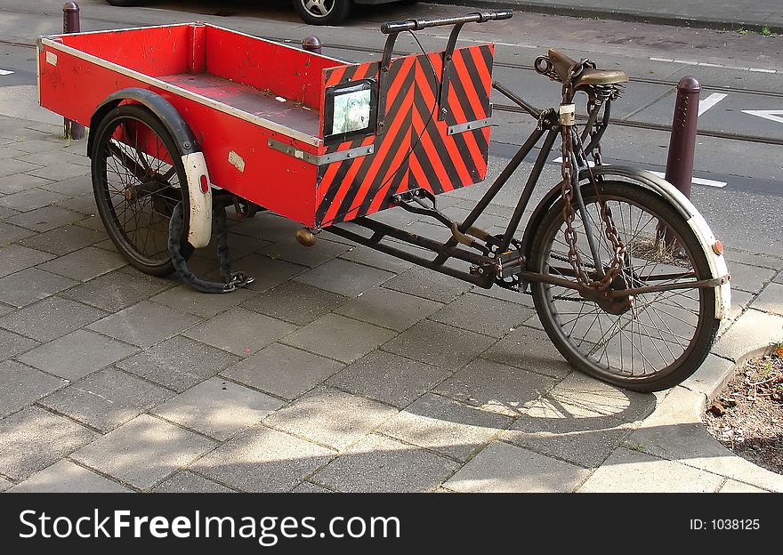 Bicycle truck on the street