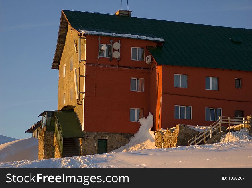 Shelter on Romanian Carpathians - Bucegi. Shelter on Romanian Carpathians - Bucegi