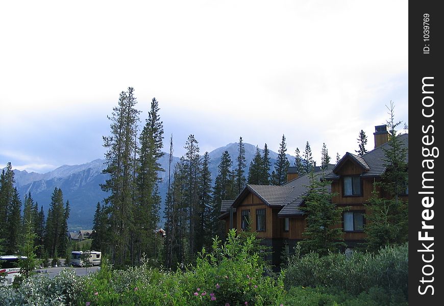 Overview of hotel in canmore. Overview of hotel in canmore