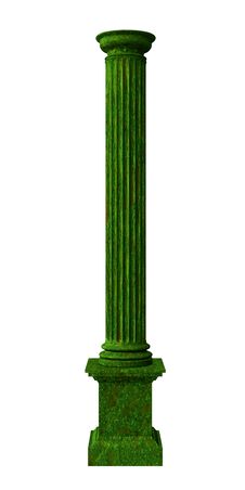 3d Illustration Of A Green Column Stock Photo