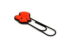 Paper Clip With Hearts Royalty Free Stock Photography Paper Clip With Hearts Royalty Free Stock Photography