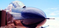 A Close Up Of The Nose Of A Jet Fighter Royalty Free Stock Photography