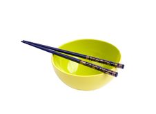 Bowl For Rice And Chopsticks Royalty Free Stock Image