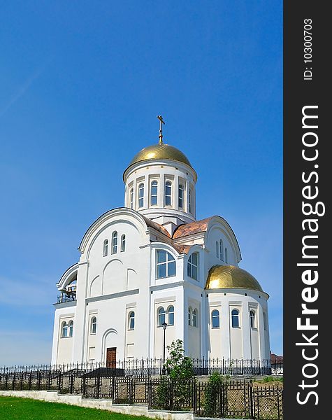 Temple for the sake of Archistratigus Michael. Average Urals Mountains, Sverdlovsk area, the city of Revda. The temple has been destroyed in 1964 and restored in 2009.