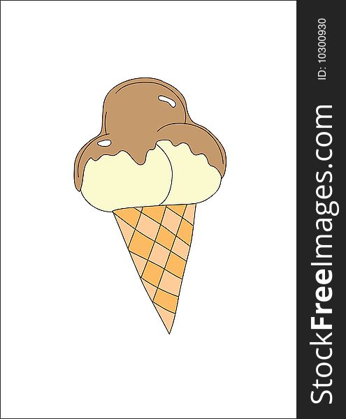 Ice cream icon isolated on white background