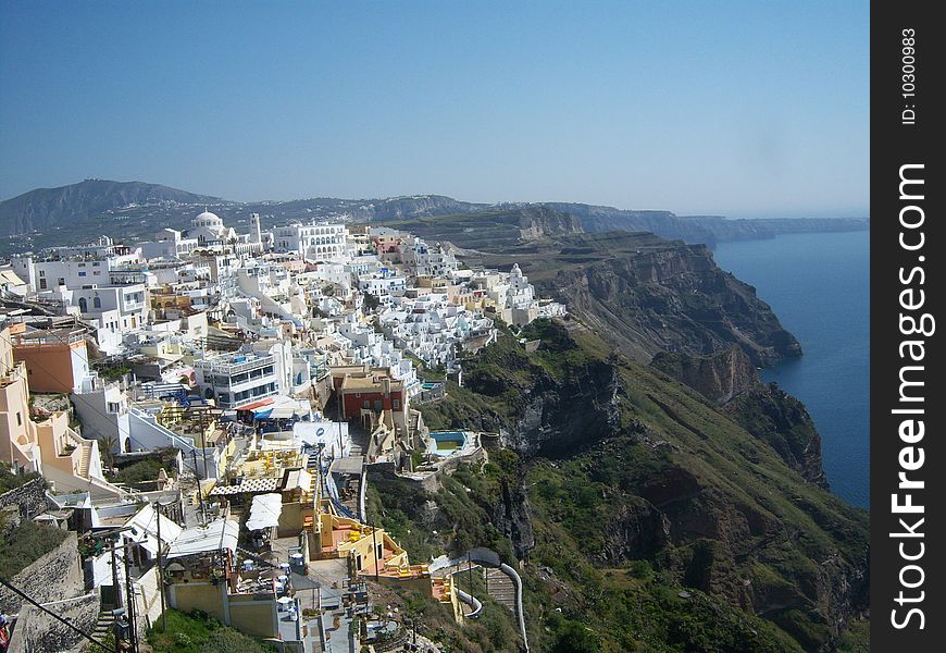 Greek seashore in Santorini