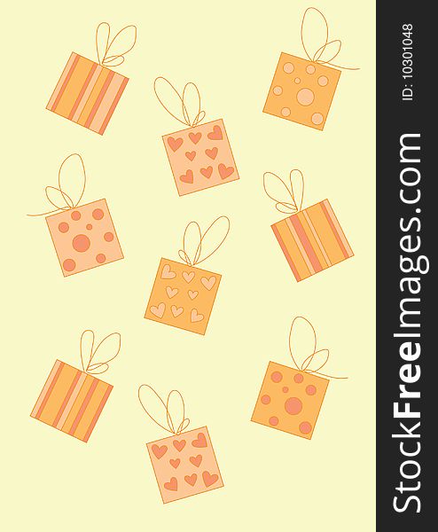 Illustration of cute gift box