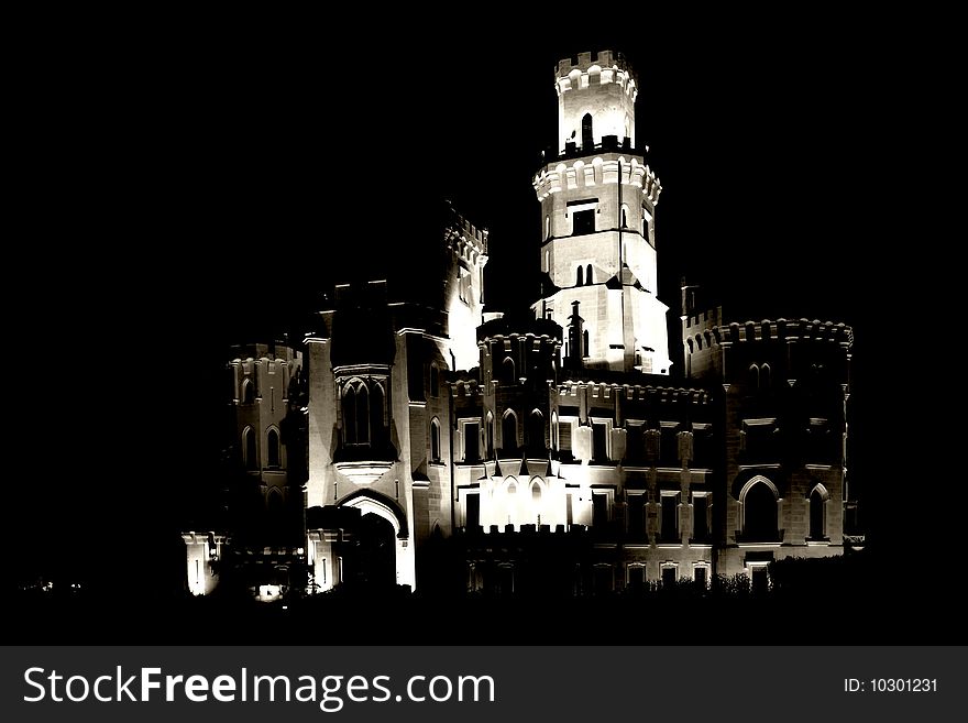 Beautiful castle Hluboka in Czech republic