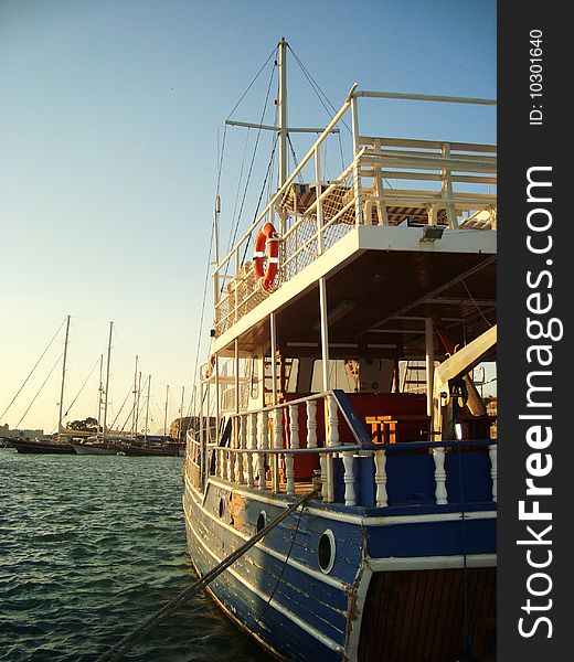 Another boat Just before sunset. Kos - Greece. Another boat Just before sunset. Kos - Greece.